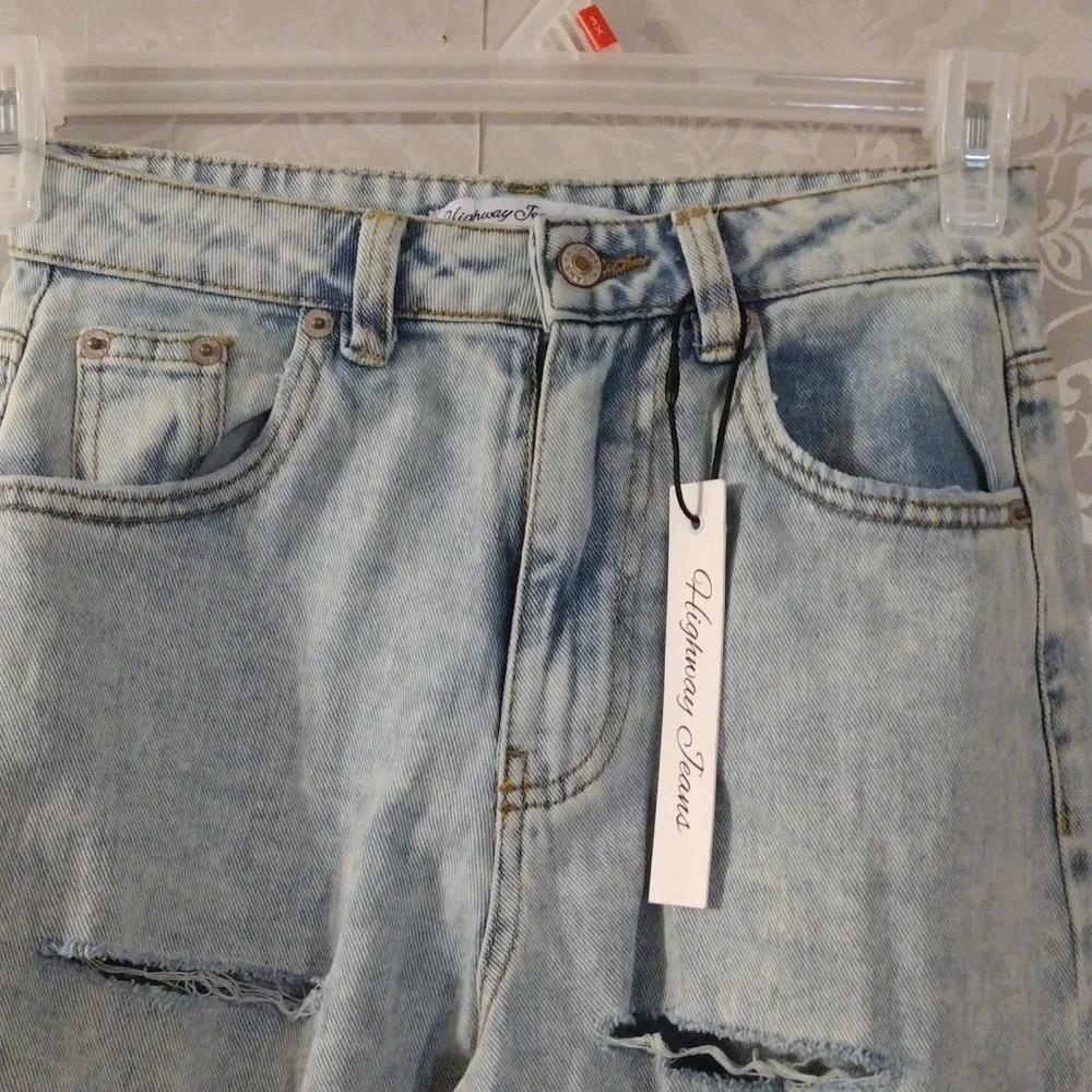 HIGHWAY JEANS WIDE LEG DISTRESSED JUNIOR SIZE 3 - Picture 2 of 6